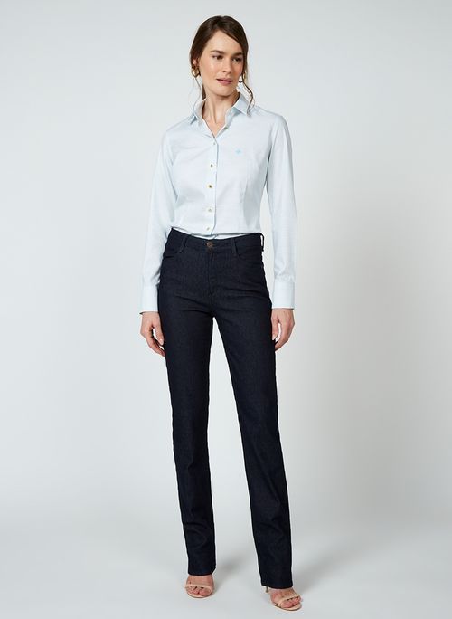 Camisa Slim Estampa Poá Dudalina Feminina