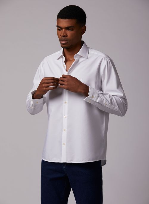 Camisa Dudalina Wrinke Free Fil a Fil Masculina