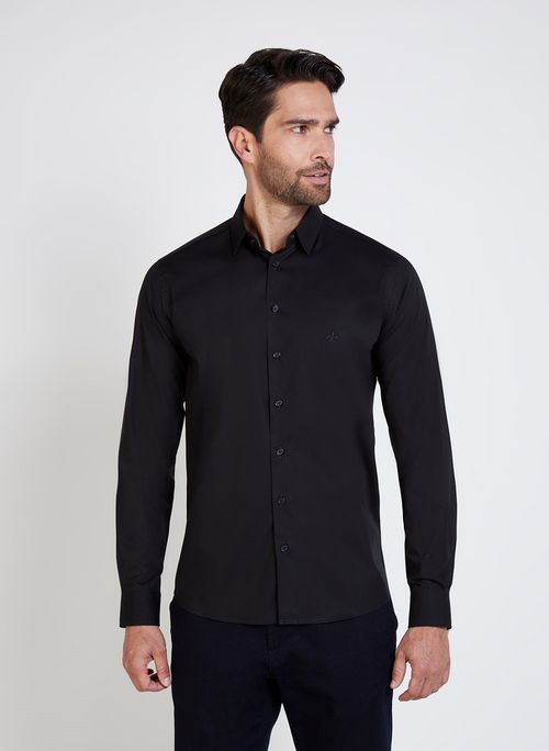 Camisa Dudalina Tricoline Lisa Stretch Masculina