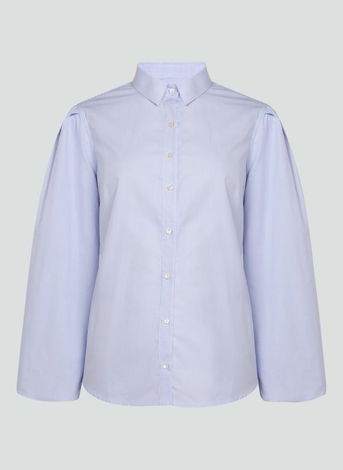 Camisa Pregas Listrada Dudalina Feminina