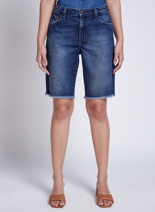 Bermuda Jeans Dudalina Relax Feminina