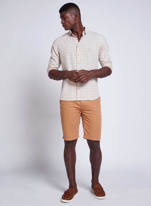 Bermuda  Comfort Chino Tinturada Dudalina Masculina