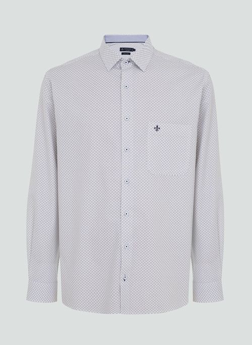 Camisa Comfort Mini Print Dudalina Masculina