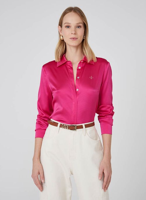 Camisa Slim Seda Dudalina Feminina