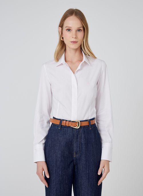 Camisa Slim Listrado Dudalina Feminina