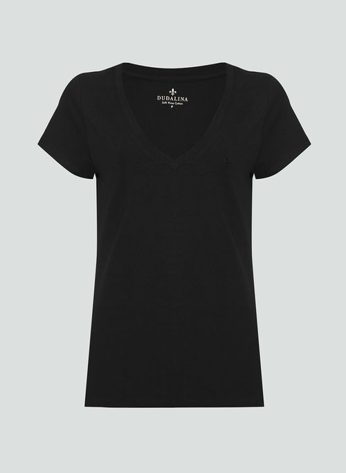 Blusas Decote V Algodão Peruano Dudalina Feminina