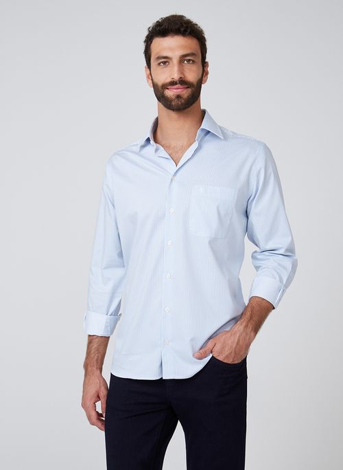 Camisa Comfort Listrada Dudalina Masculina