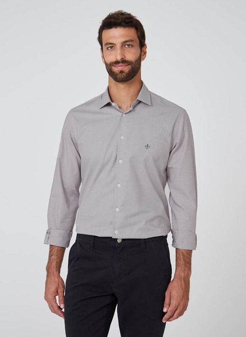 Camisa Slim Wrinkle Free Dudalina Masculina