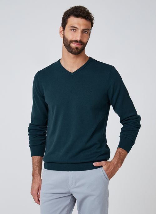 Tricot Decote V Básico Dudalina Masculino