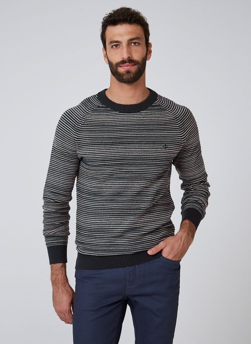 Tricot Textura Listras Dudalina Masculina