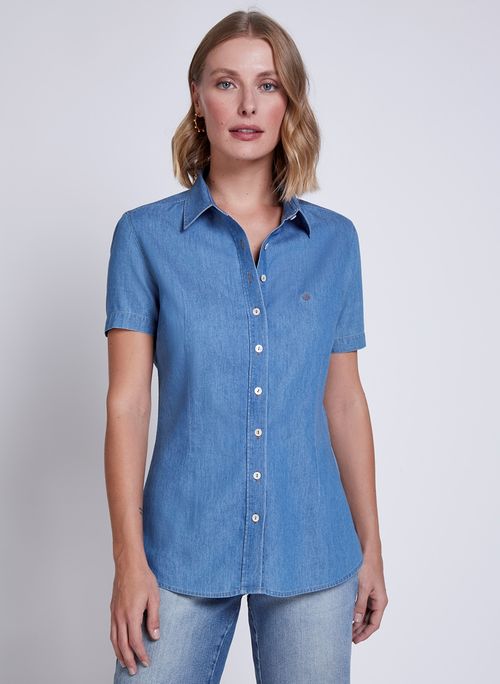 Camisa Dudalina Jeans Essentials Feminina