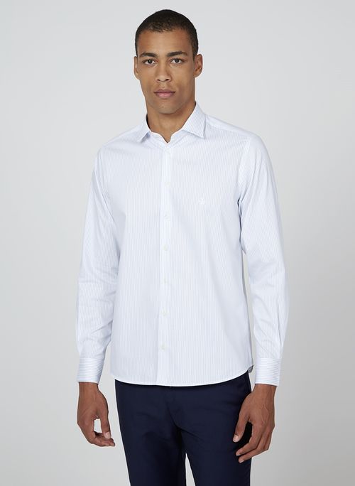 Camisa Slim Fit Listrada Dudalina Masculina