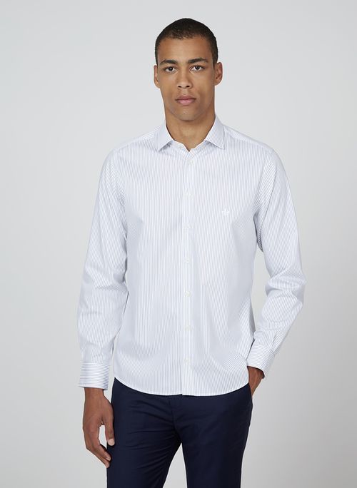 Camisa Slim Fit Listrada Dudalina Masculina