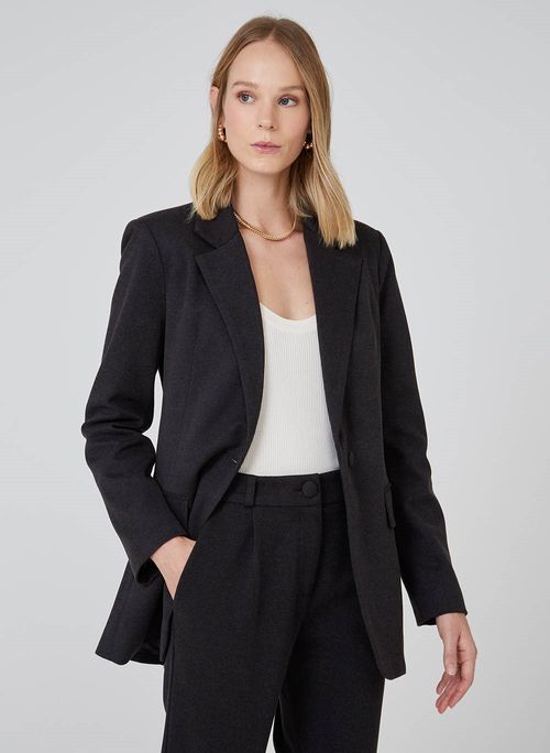 Blazer Alfaiataria em Malha Dudalina Feminino