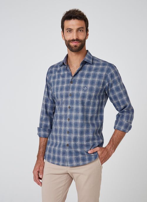 Camisa Slim Melange Dudalina Masculina