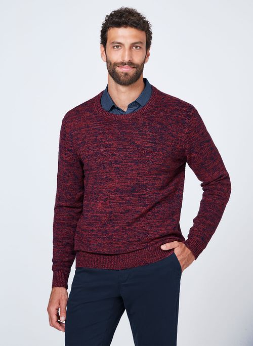 Suéter Tricot Rajado Bicolor Dudalina Masculina