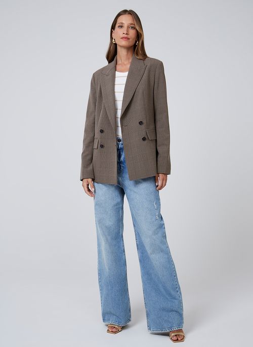 Blazer Pied De Poule Dudalina Feminino