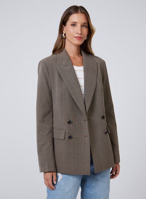 Blazer Pied De Poule Dudalina Feminino