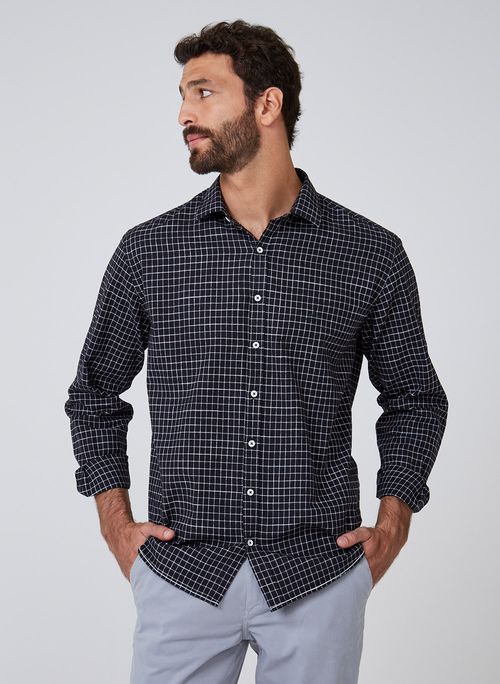 Camisa Comfort Xadrez Dudalina Masculina