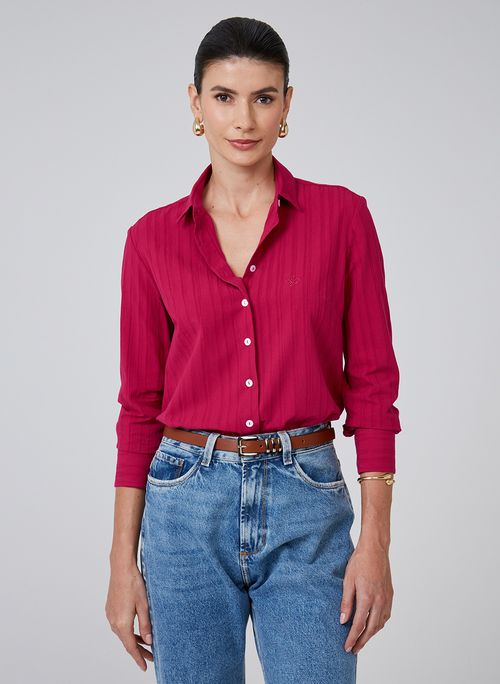 Camisa Maquinetada Relaxed Dudalina Feminina