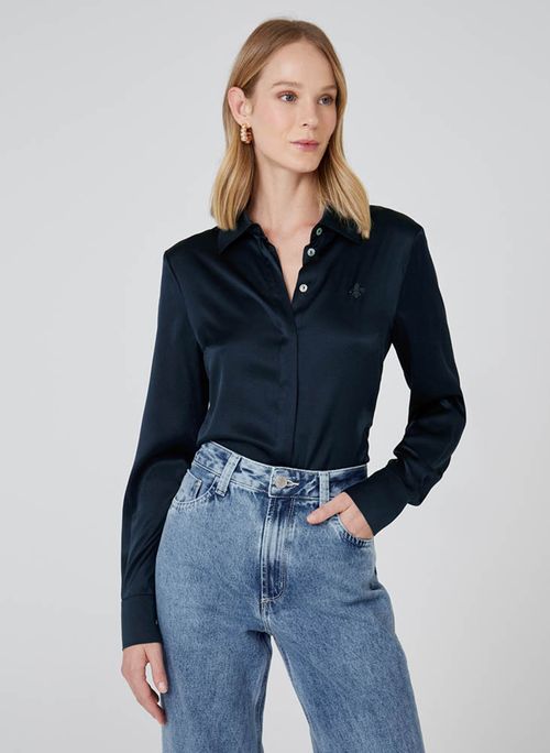 Camisa Slim Seda Dudalina Feminina