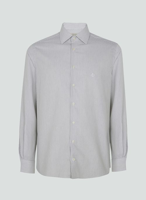 Camisa Slim Listrada Dudalina Masculina