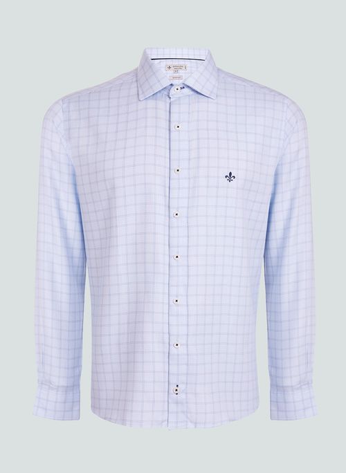 Camisa Slim Maquinetada Masculina Dudalina