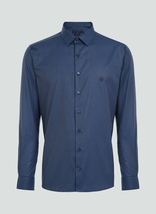 Camisa Slim Estampada Dudalina Masculina