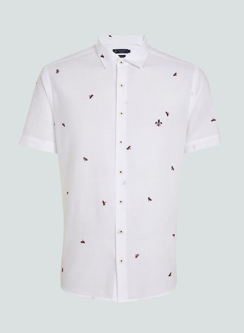 Camisa Slim Estampada Dudalina Masculina