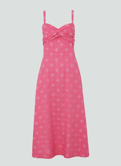 Vestido Midi Decote V Dudalina Feminino