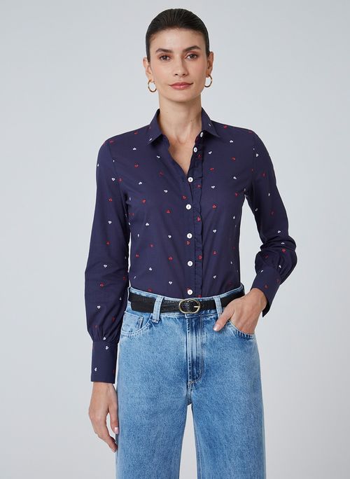 Camisa Regular Babados Dudalina Feminina