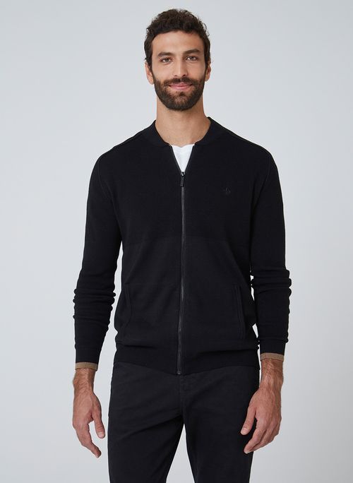 Jaqueta Bomber Tricot Raglan Dudalina Masculina