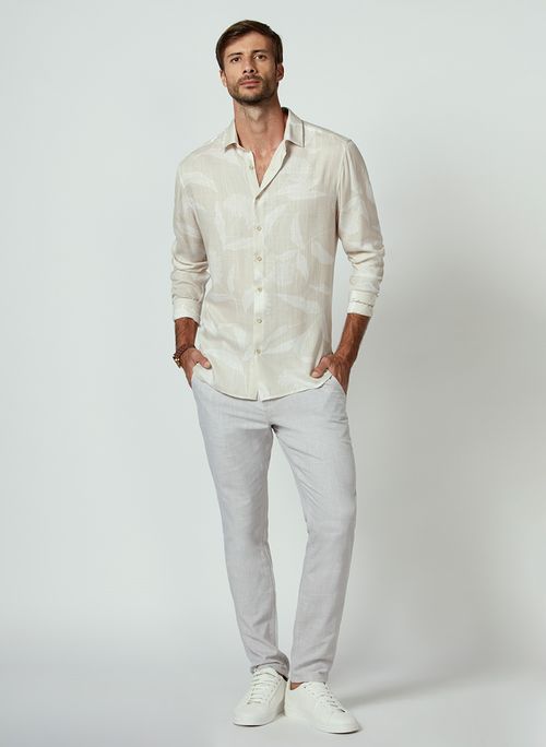 Camisa Slim Estampada Dudalina Masculina