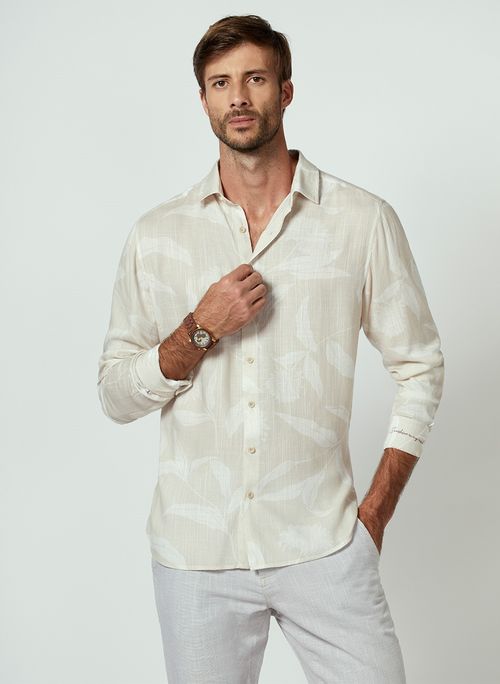 Camisa Slim Estampada Dudalina Masculina