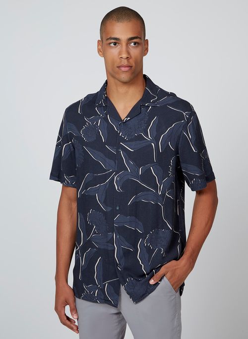 Camisa Resort Estampada Dudalina Masculina