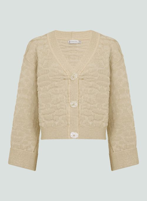 Cardigan Textura Onça Dudalina Feminina