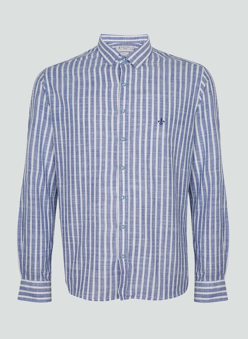 Camisa Slim Fit Listrada Dudalina Masculina