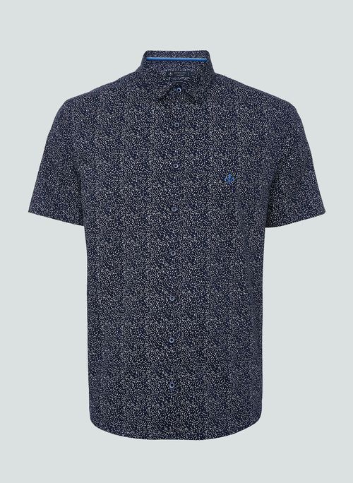 Camisa Slim Mini Print Dudalina Masculina