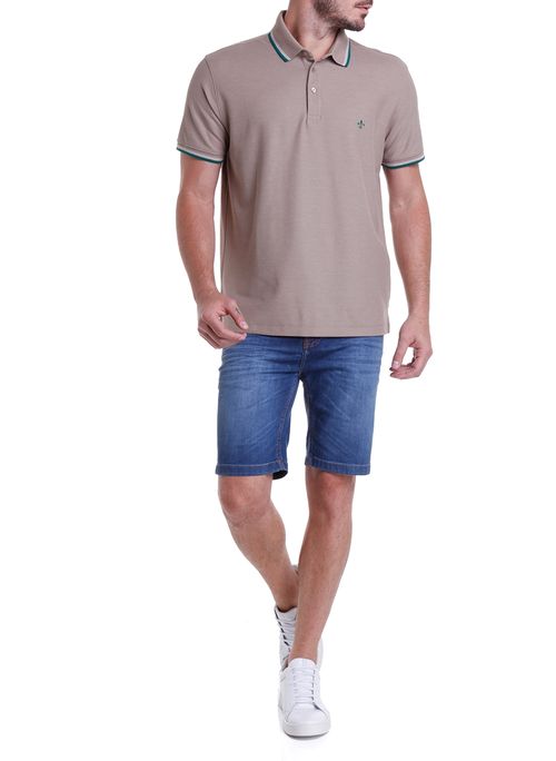 Polo Masculina Friso Pima Essentials Logo Masculina