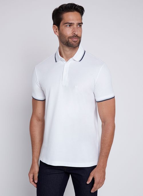 Polo Masculina Friso Pima Essentials Logo Masculina