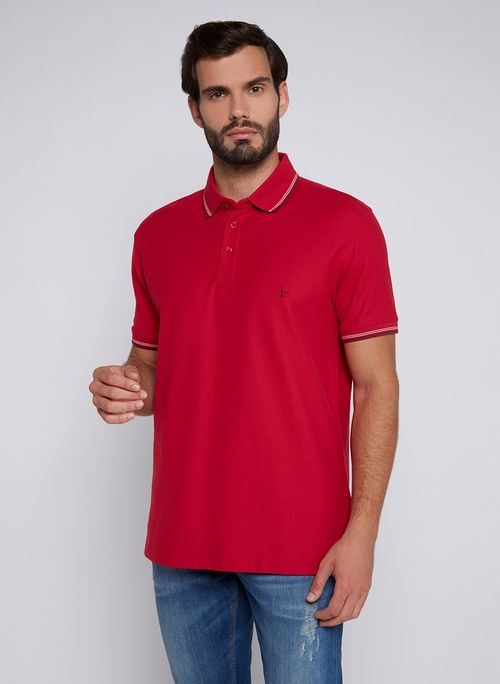 Polo Masculina Friso Pima Essentials Logo Masculina