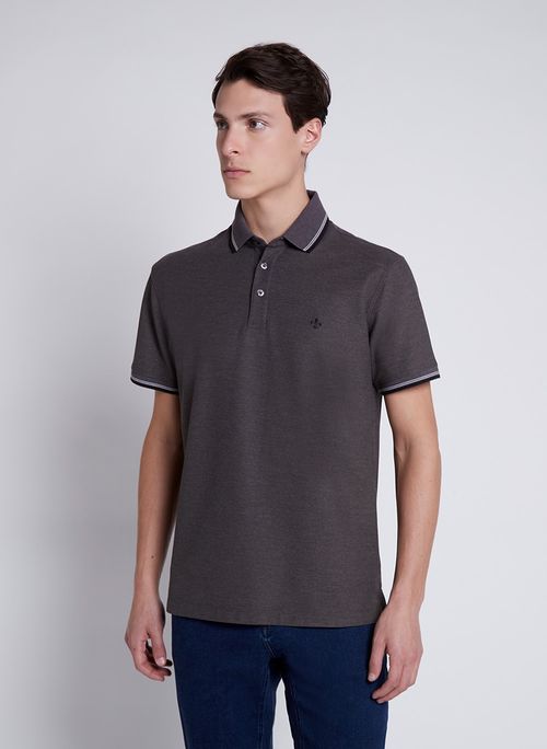 Polo Masculina Friso Pima Essentials Logo Masculina