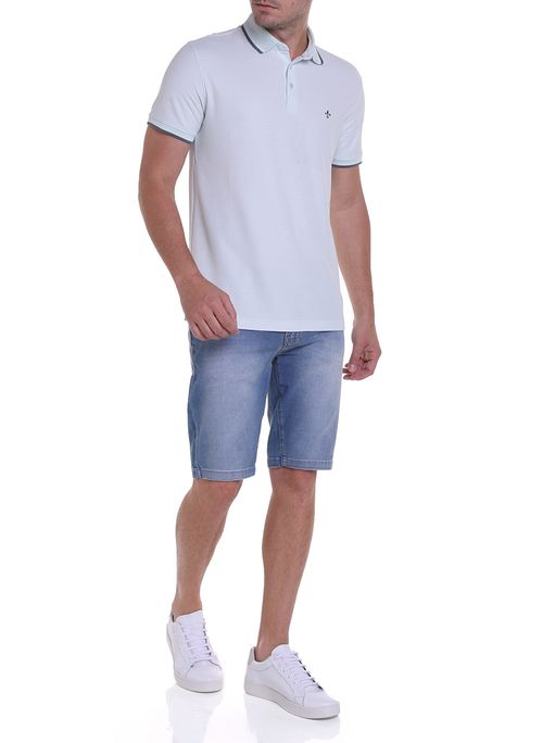 Polo Masculina Friso Pima Essentials Logo Masculina