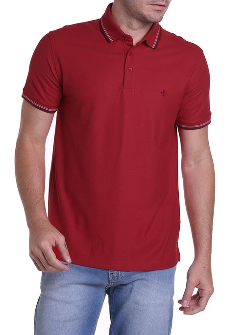 Polo Masculina Friso Pima Essentials Logo Masculina