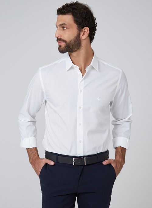 Camisa Dudalina Tricoline Lisa Stretch Masculina