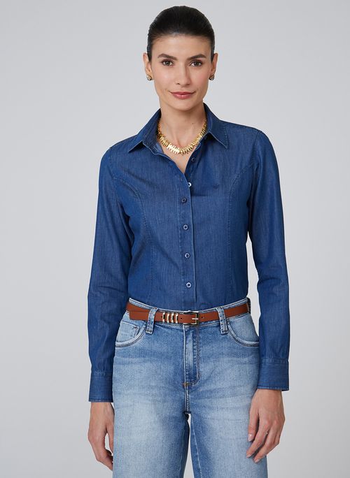 Camisa Slim Jeans Dudalina Feminina