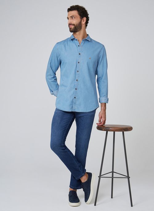 Camisa Dudalina Jeans Lisa Ml Masculina