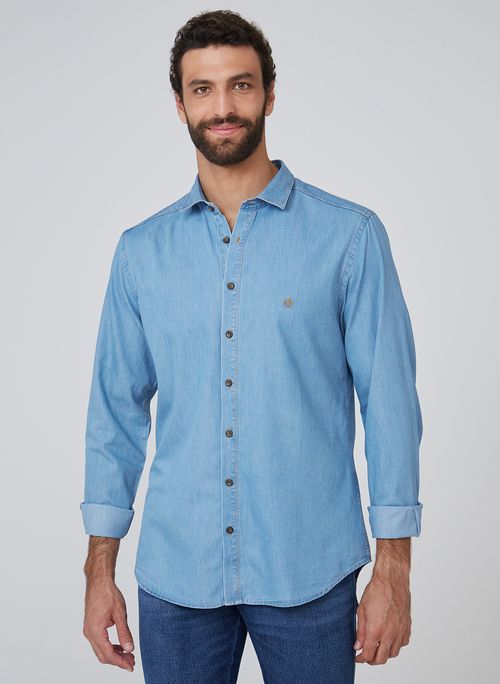 Camisa Dudalina Jeans Lisa Ml Masculina