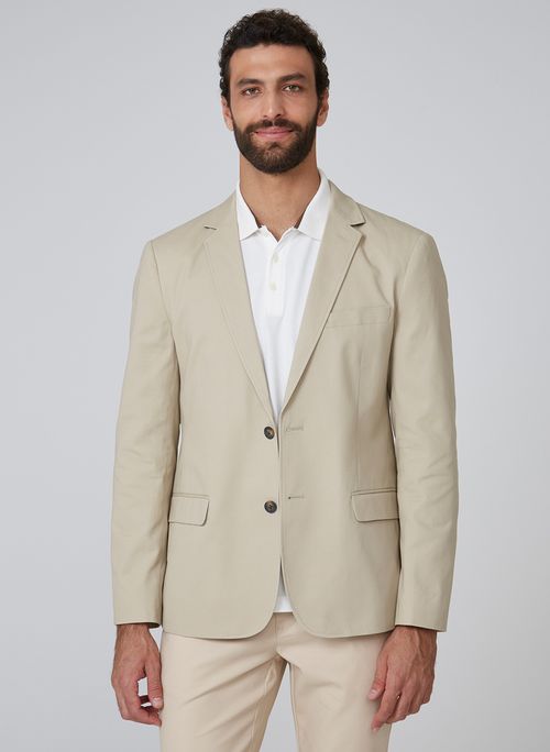 Blazer Sarja Clássico Caqui Dudalina Masculino