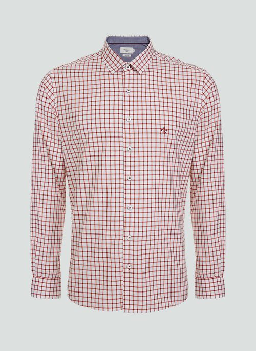 Camisa Slim Slub Xadrez Dudalina Masculina